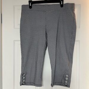89th & Madison Black and White Geometric Pants